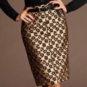 NWOT Ann Taylor Pencil Leopard Maven Jaquard Ski